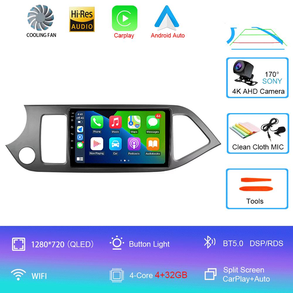 

Автомобильное радио Android 14 Carplay WIFI+4G для KIA PICANTO Morning 2011 2012-2017 Навигация GPS Мультимедиа Видеоплеер Головное устройство DSP