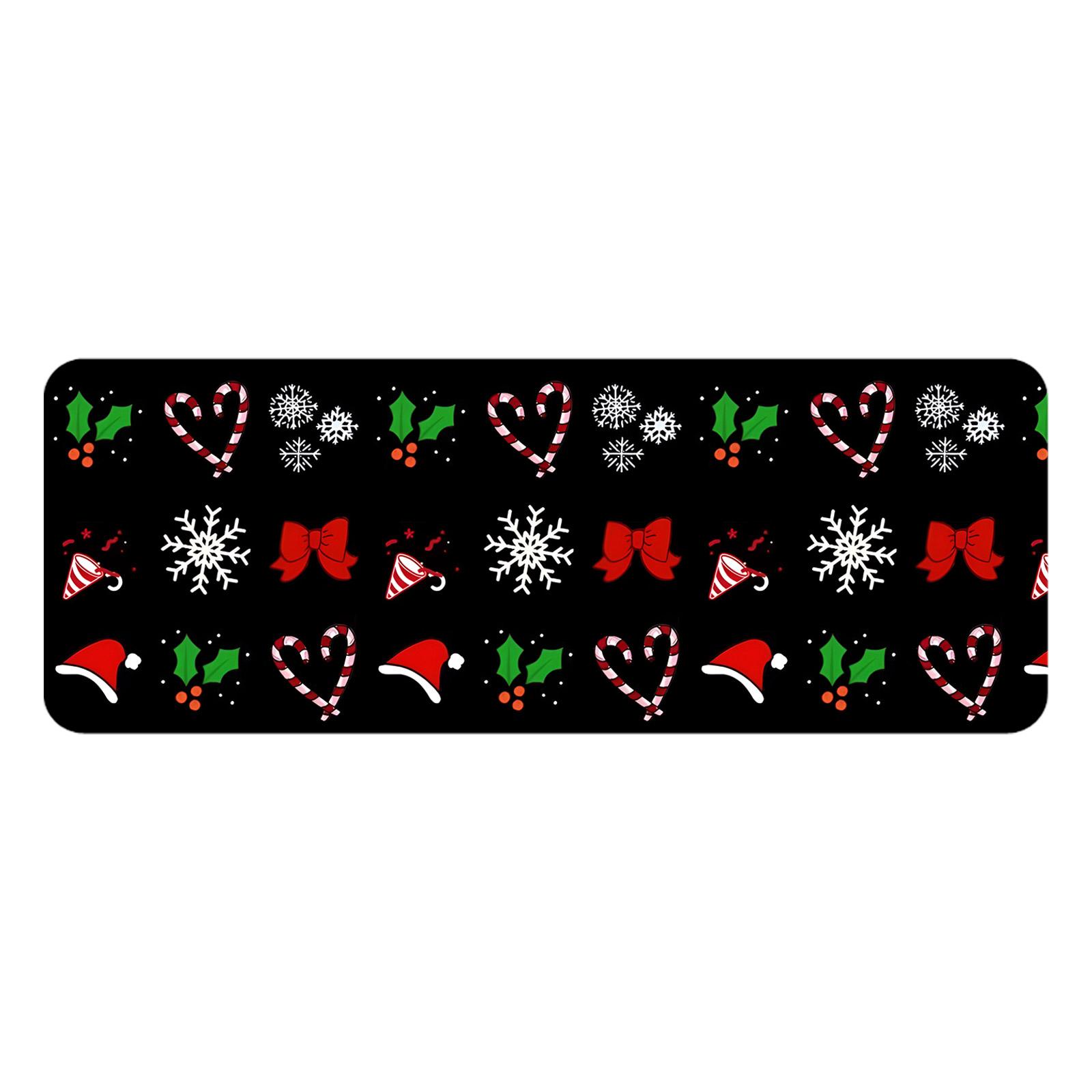 

Christmas Kitchen Anti-slip Mat Carpet Flannel Doormat One Size