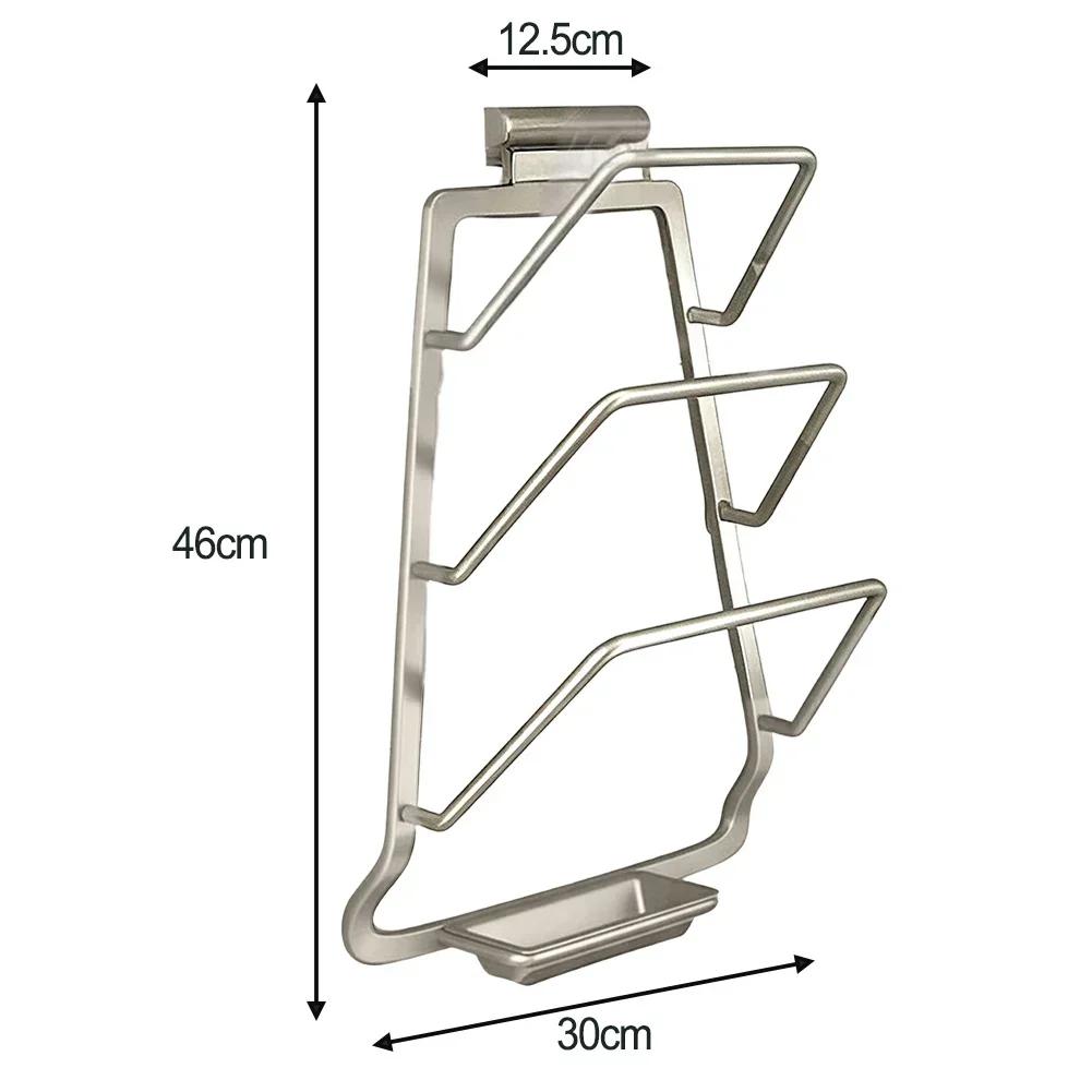 Kitchen Stand Pot Lid Holder While Cooking Heat Resistant Space-saving Design PP Drip Tray 2-in-1 Functionality