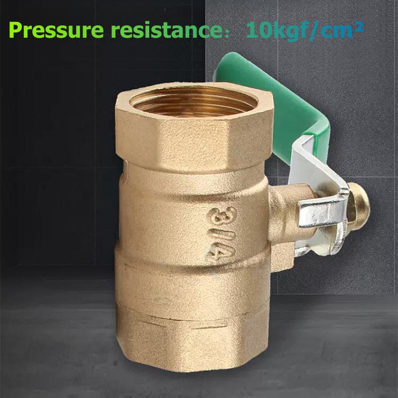 Brass Ball Valve 3/8'' 1/4'' 1/2" Male To Female Thread Connector Joint Copper Pipe Fitting Coupler Adapter 8/10/12mm Hose Barb