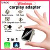 Wireless Carplay Adapter 2in1 Android Auto WiFi BT Stable Connect Support Multi App Smart Voice Remote Systems Car Play 2025