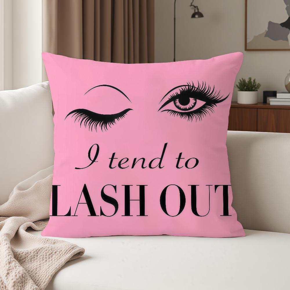 Ins Style Beauty Makeup Eyelash Pillow Case Suitable For Bedrooms Living Rooms Cars Home Decoration