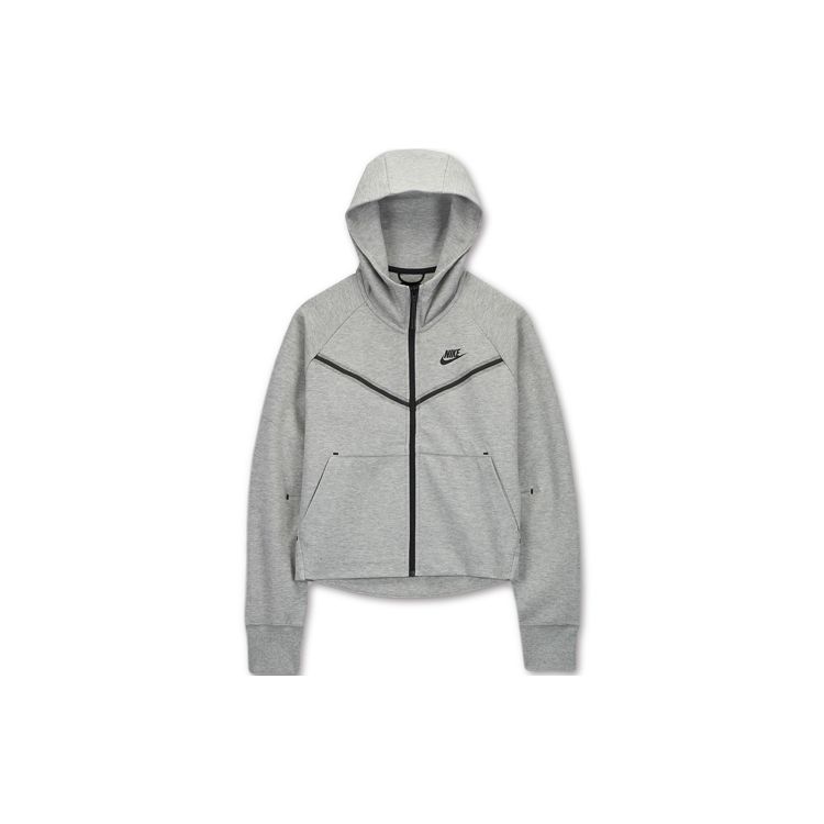 Толстовка с капюшоном Nike Womens Tech Fleece Windrunner 2 Full Zip, темно-серая/черная, женская уличная одежда CW4299-063