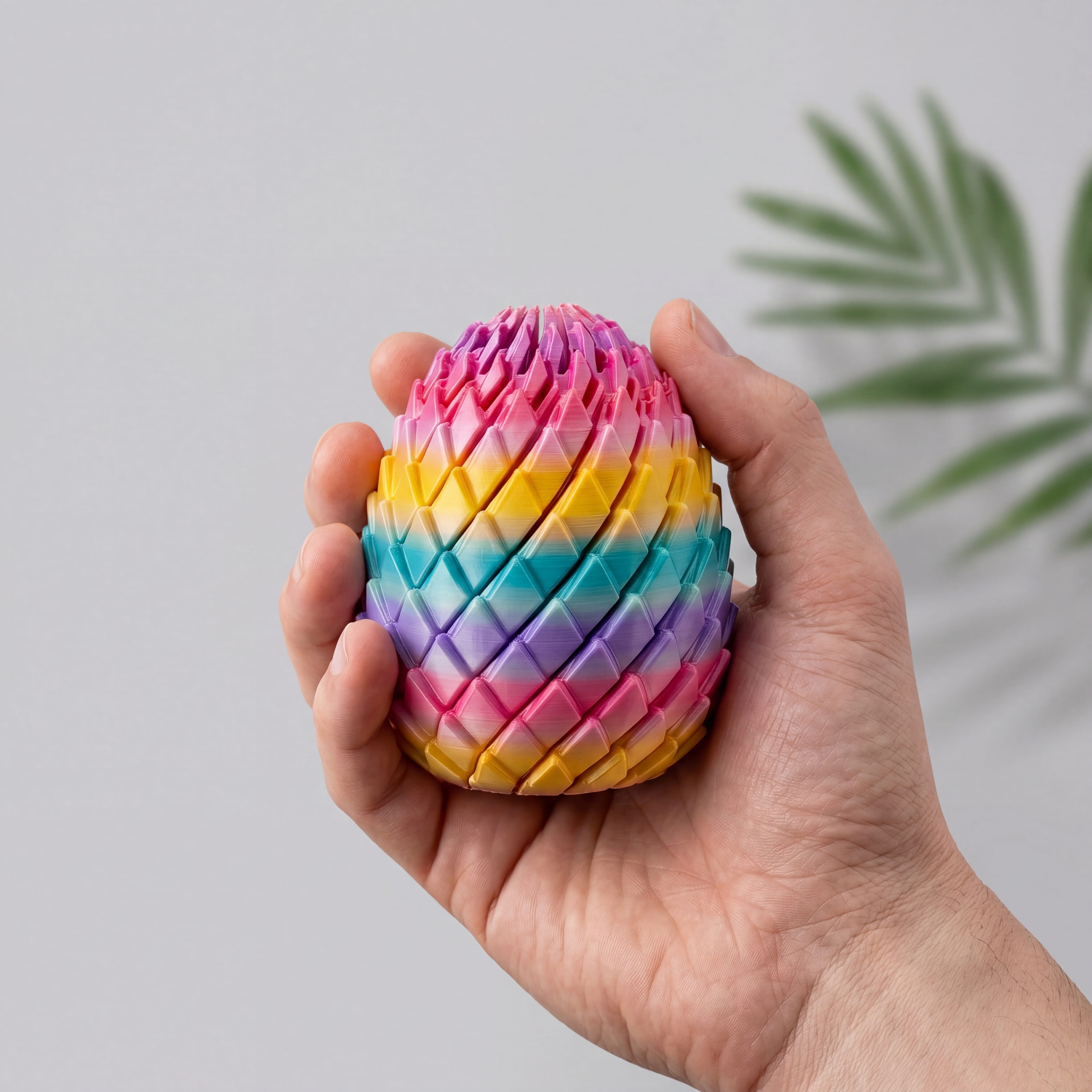 3D Printed Egg Toy - and Fold Decompression Stress Toy (87cm) for Adults one size белый