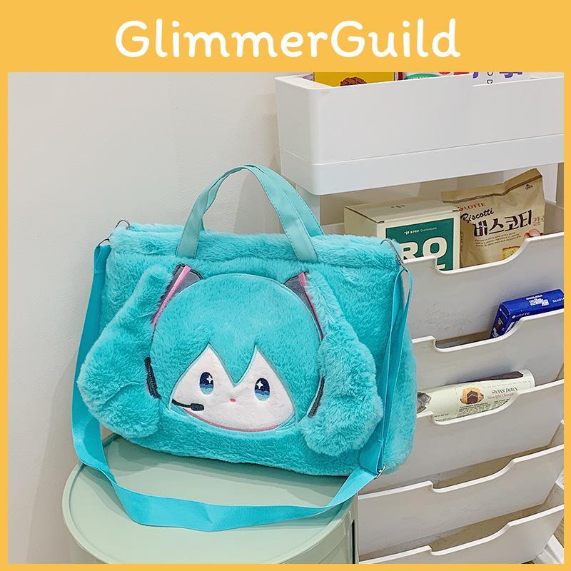 Plush Miku Hatsune Shoulder Bag For Girls Cartoon Adjustable Strap Shoulder