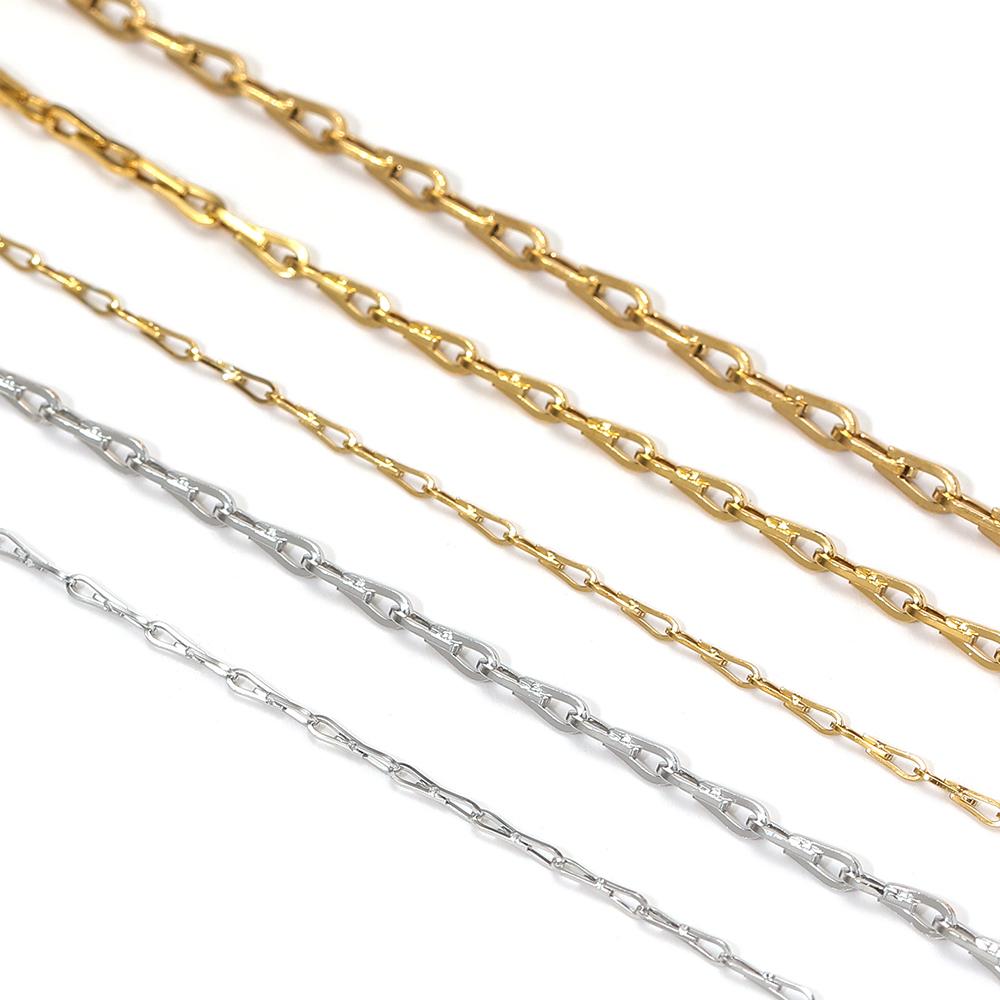 1 Meter Stainless Steel Tough U Shape Chains for DIY Handmade Bracelets Necklace Jewelry Findings Body Chain Earrings Making