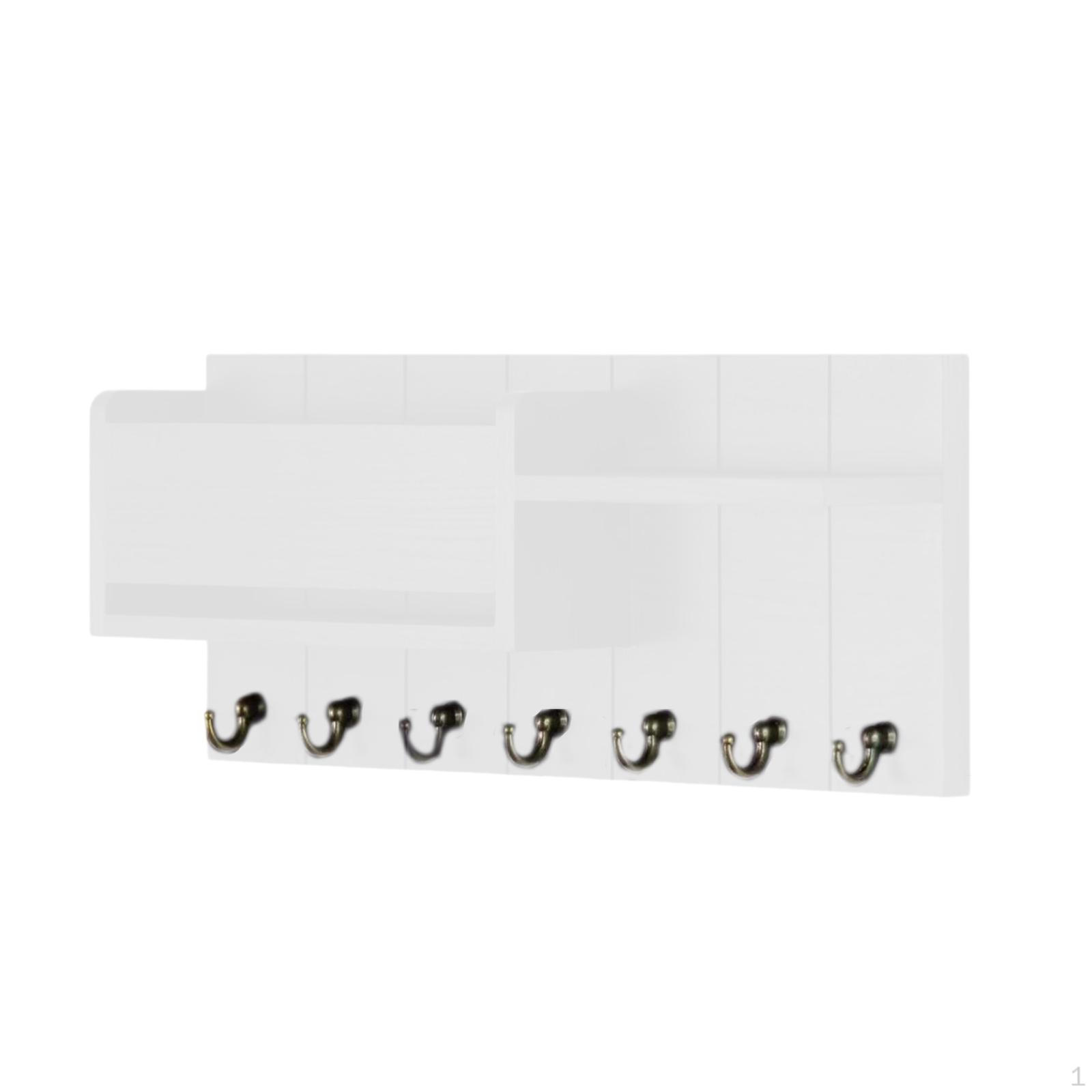 Decorative Wall-mounted Key Rack for Home with 7 Hooks Mail And Organizer Hallway Entryway белый 1890₽