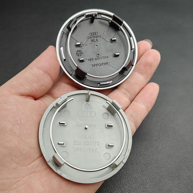 For Audi A5 4pcs 60mm 61mm 68mm 69mm 77mm Audi Hub Caps Car Wheel Center Caps For Audi A1 A2 A3 A4 A5 A6 A7 A8 S3 S6 Q3 Q5 Q7 Accessories