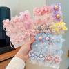 4/10/20 Pcs/Set Baby Girl Cute Colors Flower Hair Bands Ponytail Holder Chilren Soft Scrunchies Rubber Kids Hair Accessories