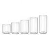 Support de bougie en verre transparent Vase cylindrique en verre Porte-bougie Créez un décor unique pour la décoration de la chambre à coucher, du bureau