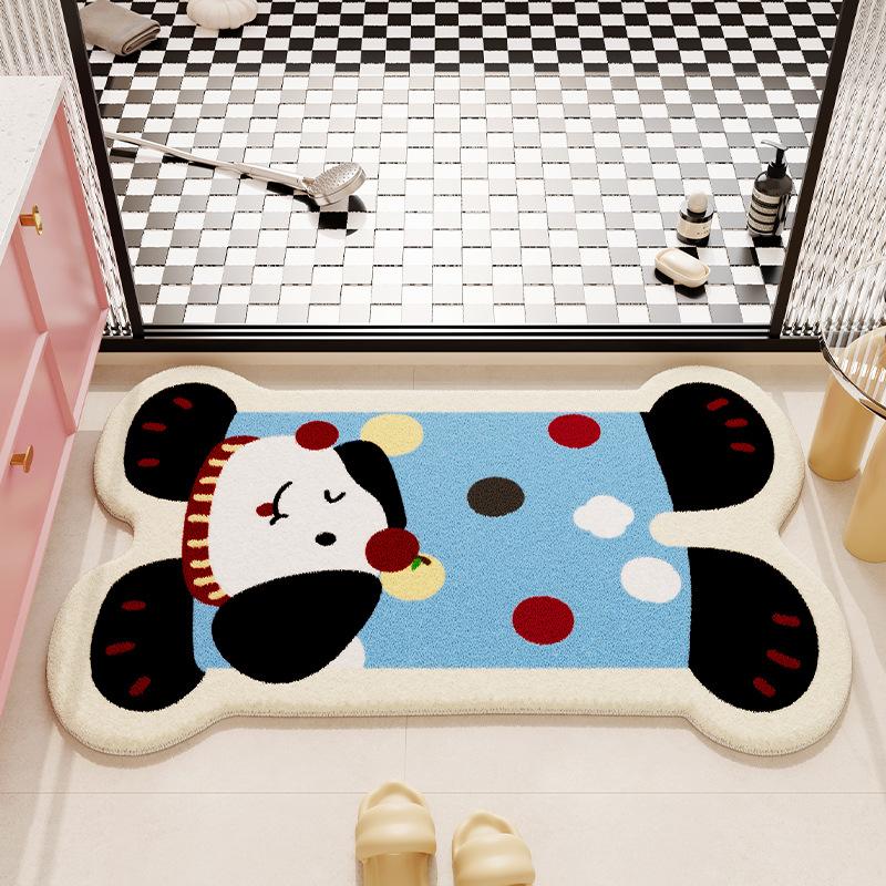 Imitation cashmere floor mat, anti slip mat, absorbent bathroom floor mat, dirt resistant and easy to maintain foot mat