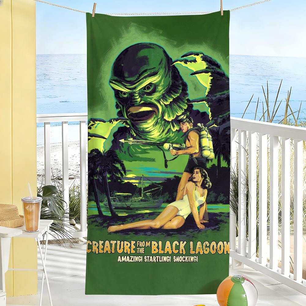 

Movie C-Creature From The Black L-Lagoon Towel Soft Pool Gift For Travel Gym Shower Camping Quick Dry Sports Large Beach Towels W40*H60(CM)
