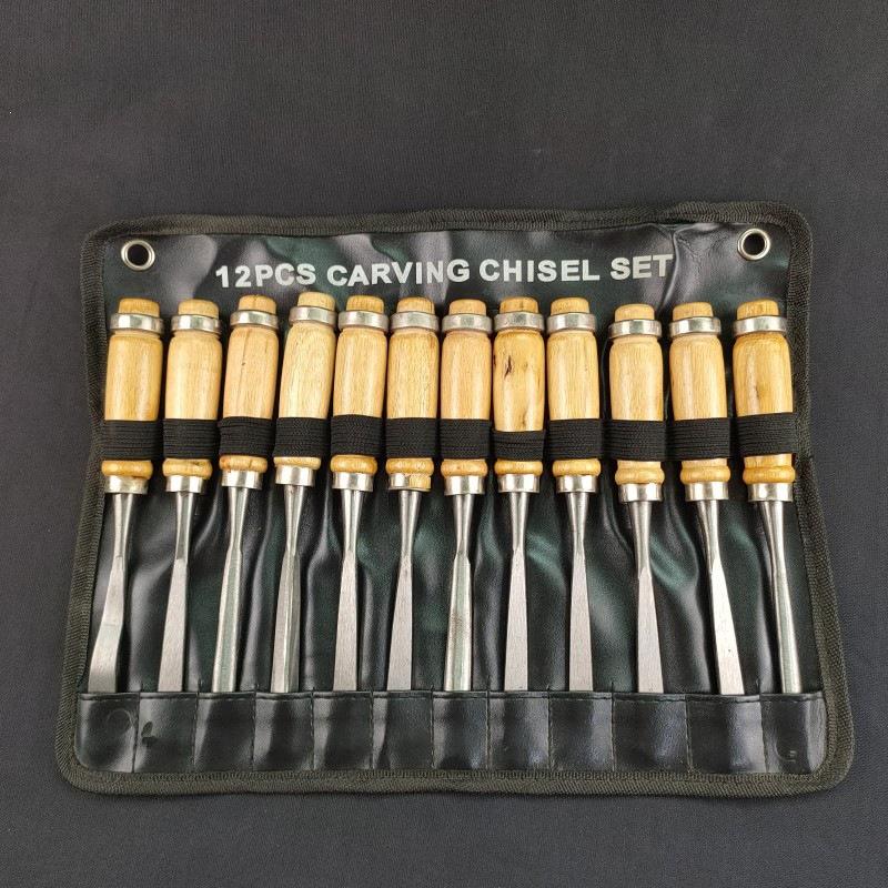 12-Piece Wood Carving Knife Set for Woodworking and Root Carving