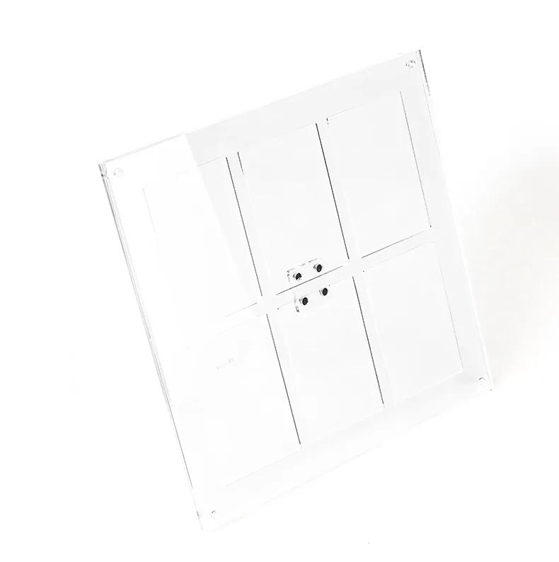 

Двухслойная прозрачная акриловая рамка, плавающая магнитная фоторамка для Fujifilm Instax Mini Film с отдельной стойкой чистый