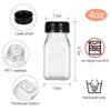 Drink Container 4Pcs Juice Bottles 120Ml Empty Clear Coffee Milktea Square Plastic Bottle With Lid