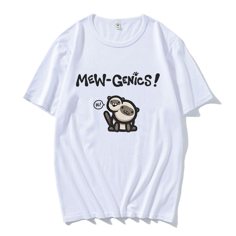 

Mewgenics Stacy T-Shirt Summer O-neck Fashion Tshirts Streetwear Unisex Funny Cartoon Graphic Tshirts Unisex Tees XXL білий