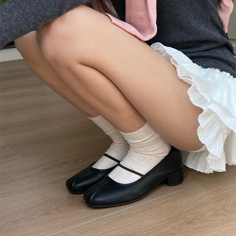 

Bailamos Women Flat Shoes Fashion Low Heel Ladies Round Toe Mary Jane Shoes Soft Sole Shallow Slip On Ballerinas Shoe 35