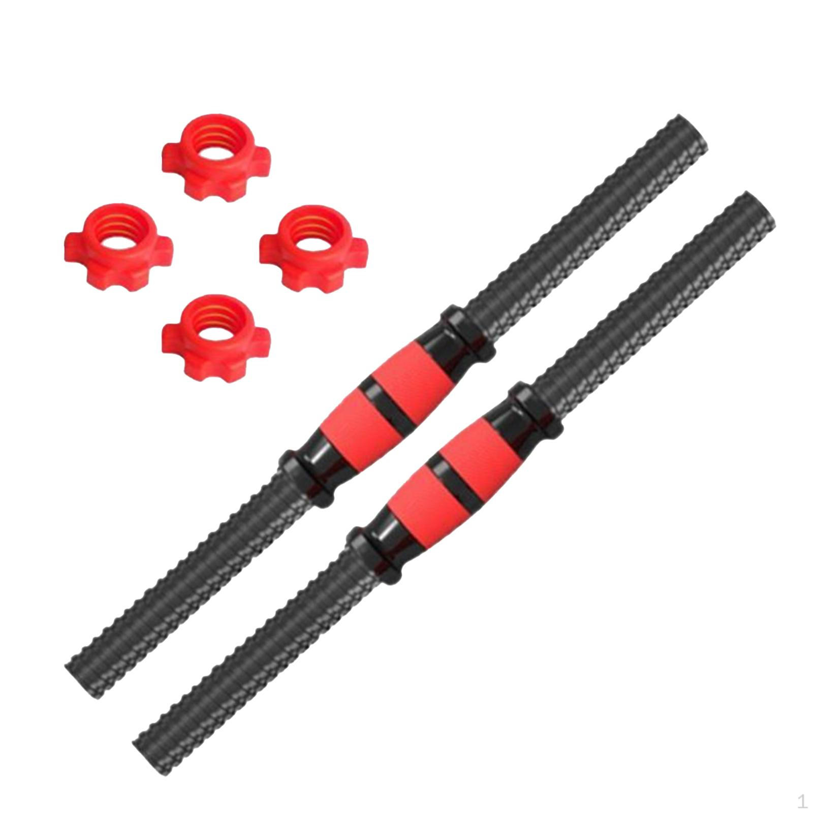 

2 шт. штанги для гантелей, набор гантелей со штангой и 4 воротниками для упражнений по тяжелой атлетике 35cm