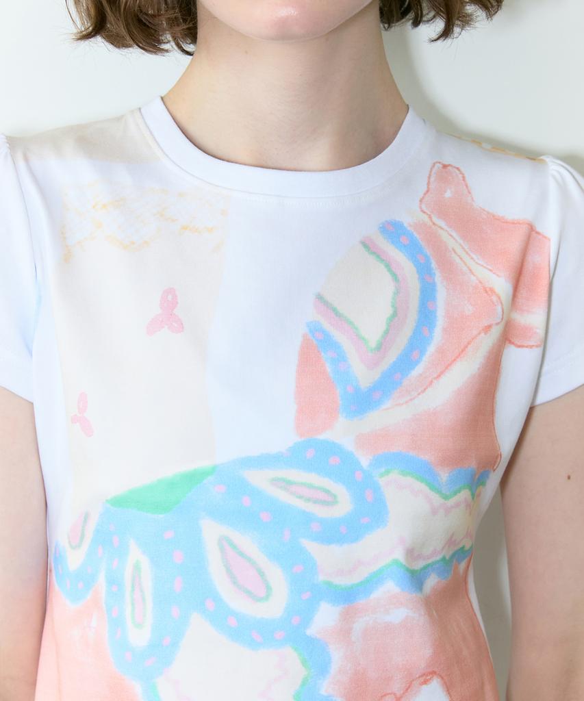 SINOON Big Pony Toy Puff T-Shirt (White)
