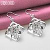 925 Sterling Silver Wedding Jewelry Charm Dangle Earrings