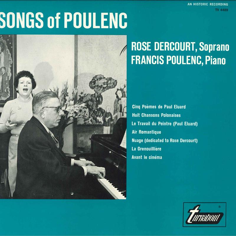 Виниловая пластинка ROSE DELECOURT FRANCIS POULENC Песни Пуленка TV4489 TURNABOUT 1972 США Классическая Б/у