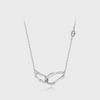Wavelet Point White Silver Necklace TNESVW08040M