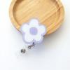 Flower Retractable Badge Holder Name Tag Easy Pull Buckle Kawaii ID Card Holder  Doctor Students