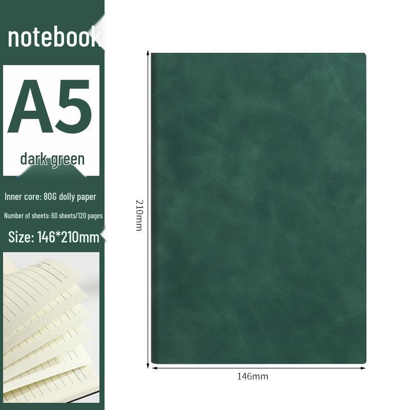 Custom Logo A5 Soft Leather Corporate Notebook