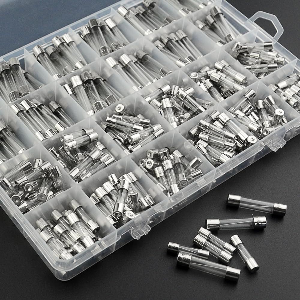 WMYCONGCONG 360pcs 6x30mm 5x20mm 24 Value Fast Blow Glass Tube