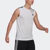Adidas 3-Stripes Logo Training Tank Top Men Tops White GM2158