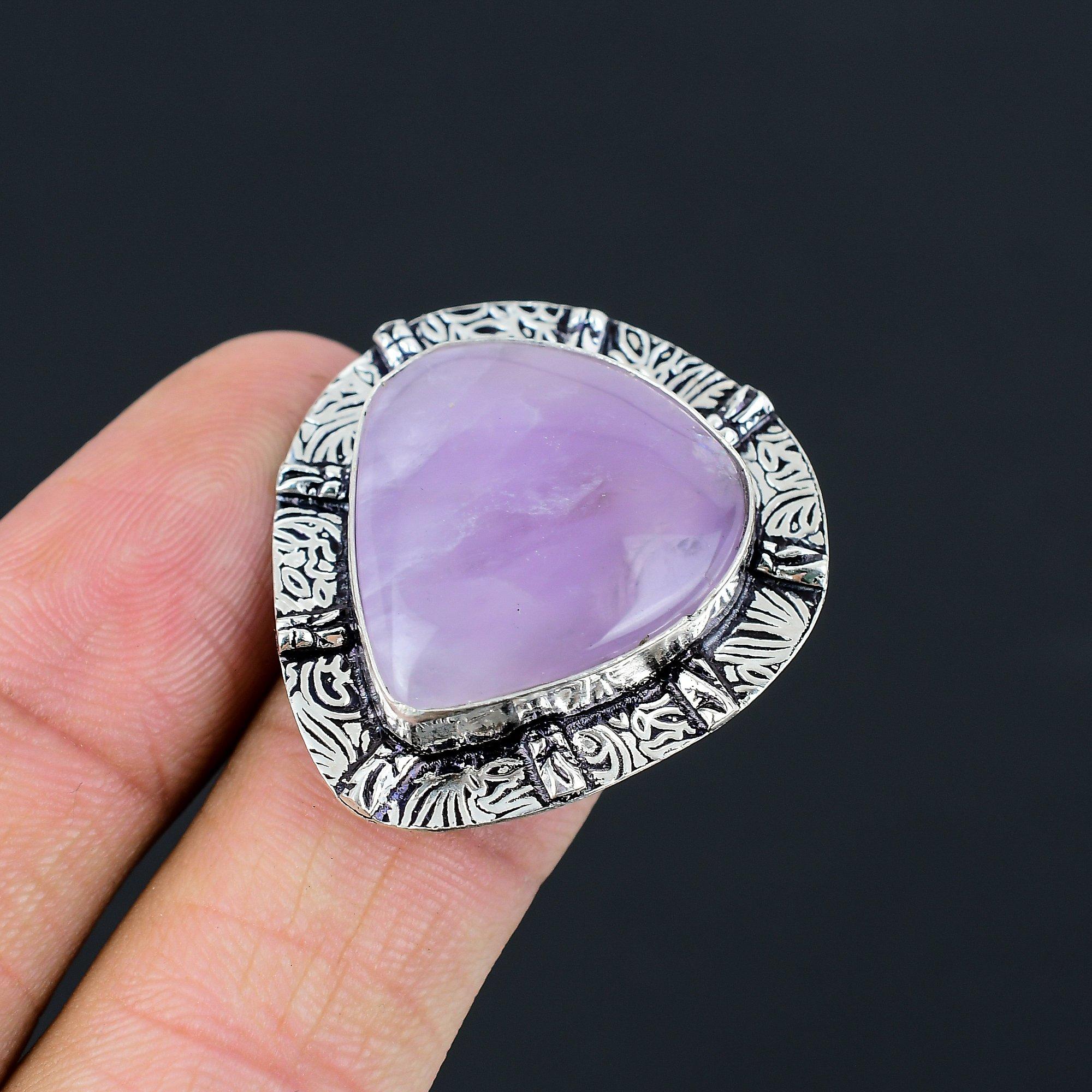 Womens day Sale Star Amethyst Stone Statement New Ring Jewelry 925 Silver US 7.5 7.5