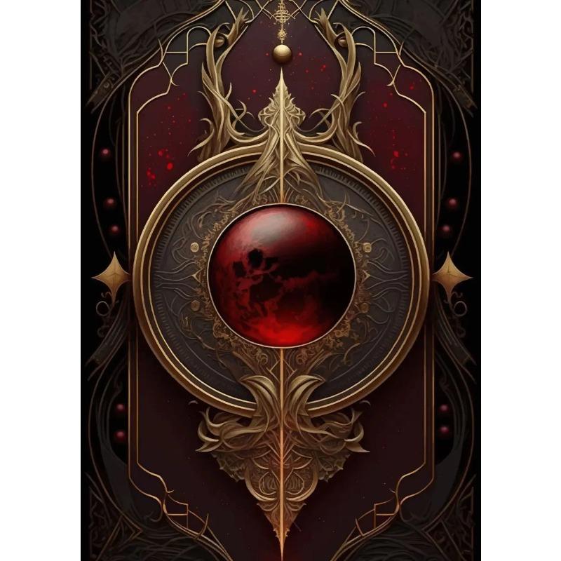 Playing Cards Canvas Painting Fire Skull Card Poster Print Poker for Living Room Wall Art Home Decor