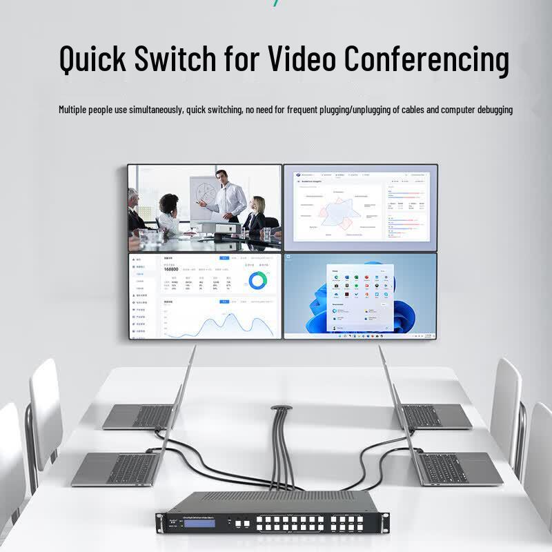 HuiDu G404-4K60 4K 60Hz Seamless Video Matrix Switcher (CN Version)