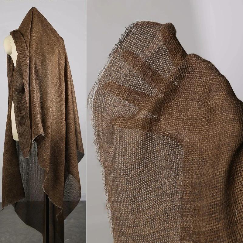 

Retro Cotton Linen Gauze Fabric for Vintage Shirt Dresses DIY Sewing Designer Material Natural Coarse Hemp Fabric 100x130cm 50x130cm