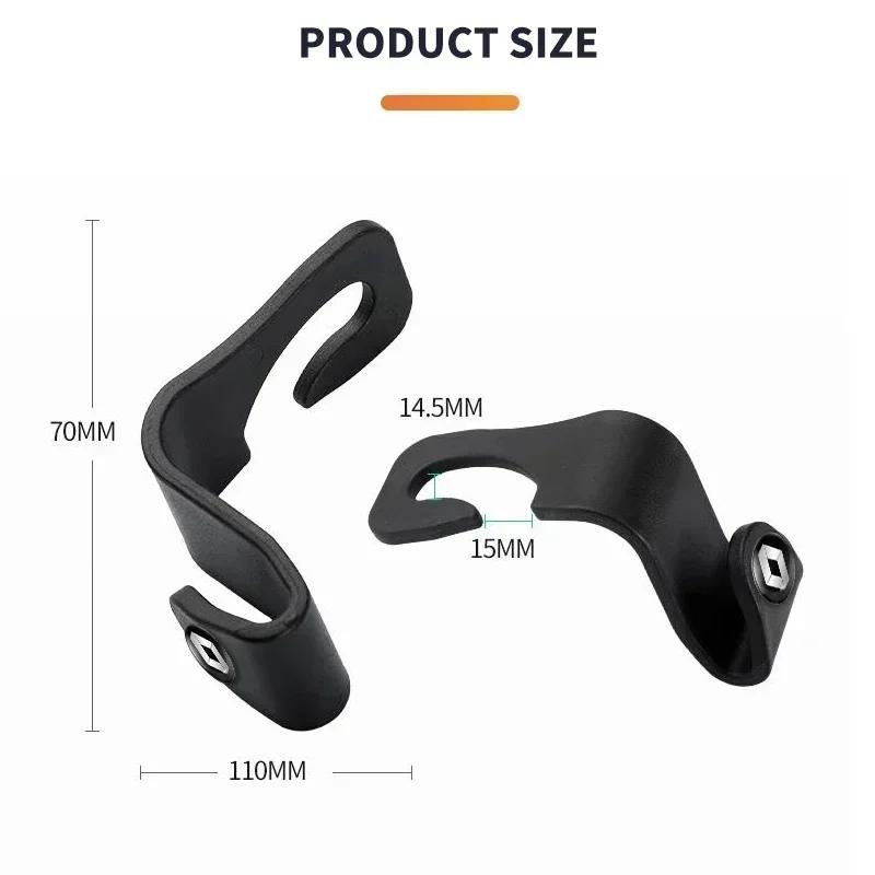 1/2pcs Multifunction Portable Car Seat Hook For Renault Megane 1 Scenic Logan Laguna Espace Symbol Clio 4 RS Dacia ZOE Koleos Y222