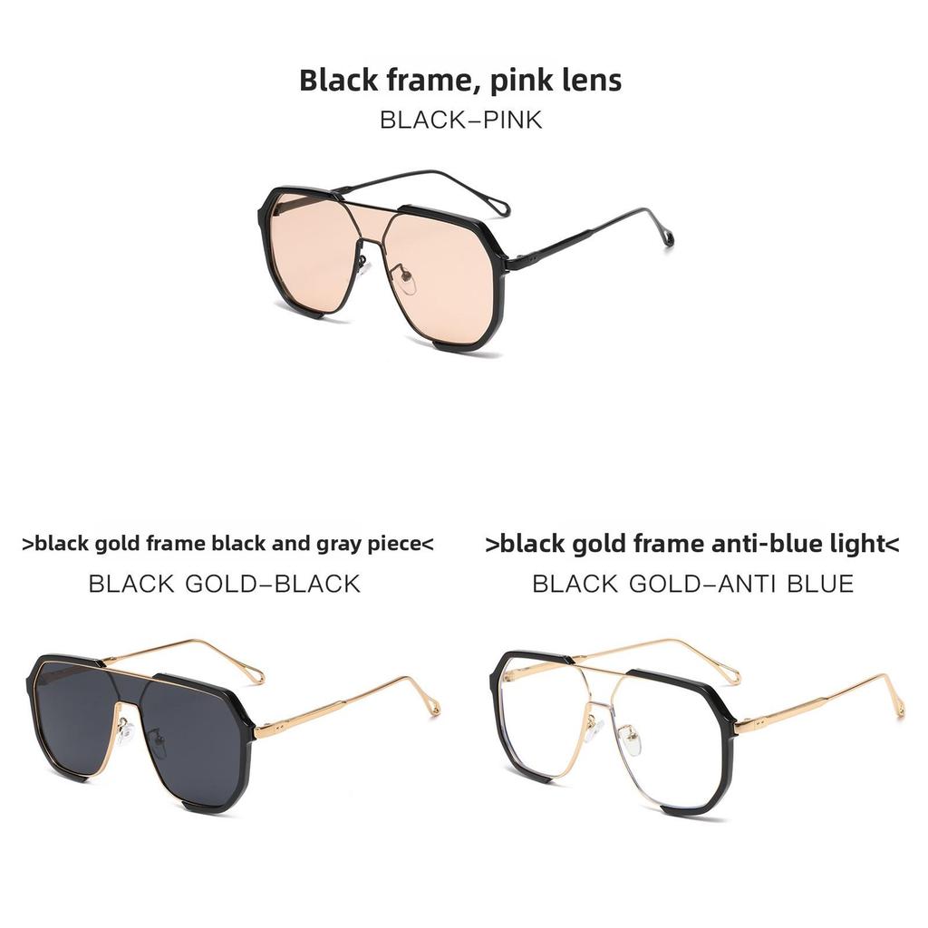 Geometric Oversized Square Sunglasses With Uv400 Protection For Outdoor Activities And Fashion Style