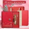Custom Logo Cultural Creative Notebook & Wooden Bookmark Gift Set