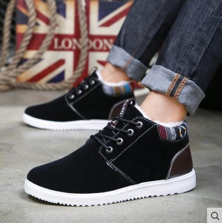 Plus thickening autumn winter outdoor leisure men boots warm tooling cotton shoes England boots men's shoes snow boots fgb78