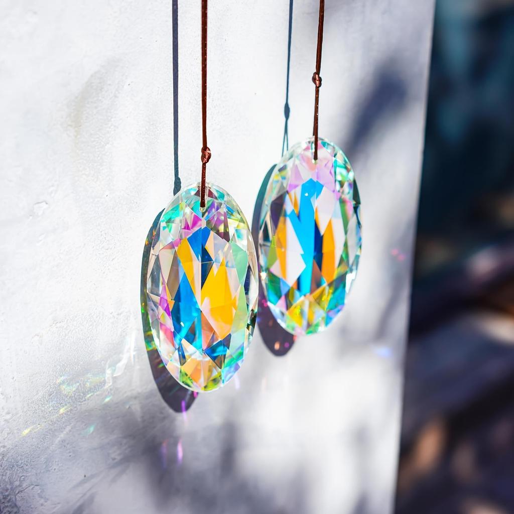 Wisiorek Światło i Cień Pryzmat Wisząca Lampa Pułapka, Kolorowy Pryzmat Artefakt Powstawania Tęczy, Wisiorek Dekoracyjny na Parapet Okienny Domu