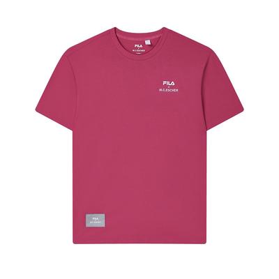 X M.C. ESCHER Heritage Series Fashion Minimalist Knitted Short Sleeve T-Shirt Men Tops F11M538129F-PK