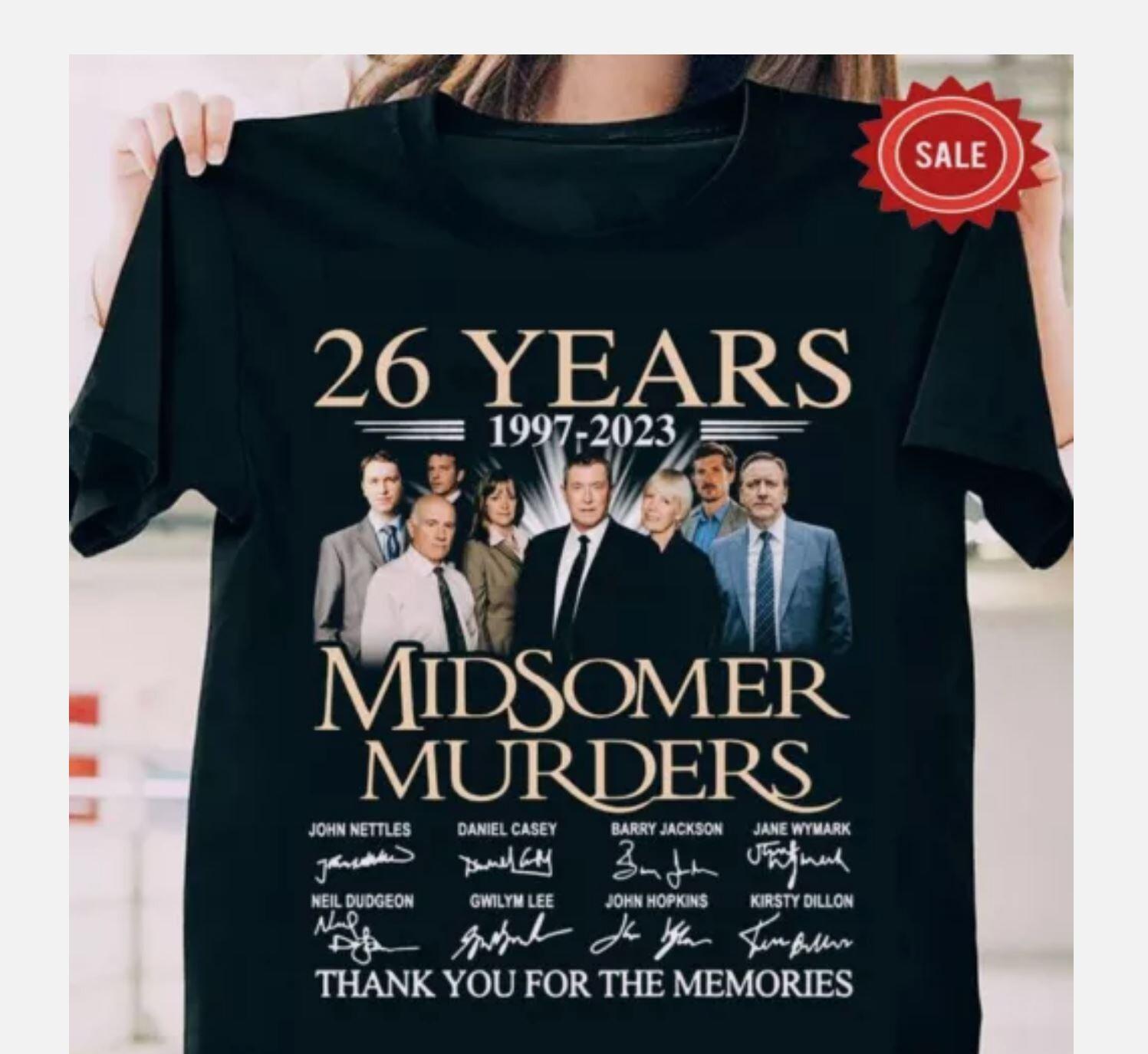 26 years Midsomer Murders 1997 2023 Thank You Memories T Shirt Mens Womens Tees Top L