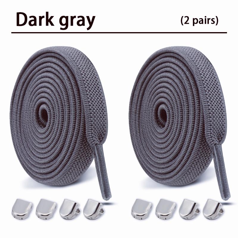 2Pair Elastic Laces Sneakers Tennis Shoelaces without ties Kids Adult No Tie Shoe laces 8mm Flat Shoelace Shoes Accessories