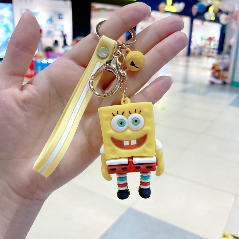 Cartoon Spongebob Squarepants Keychain Cute Patrick Star Doll Pendant Car Bag Key Chain Couple Gifts Large size