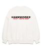 VANNWORKS Signature Logo Fleece-Lined Sweatshirt (Vnahts417) White