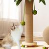 Coconut Tree Style Cat Tree Integrated Cat House with Solid Wood Scratching Post for Cats
