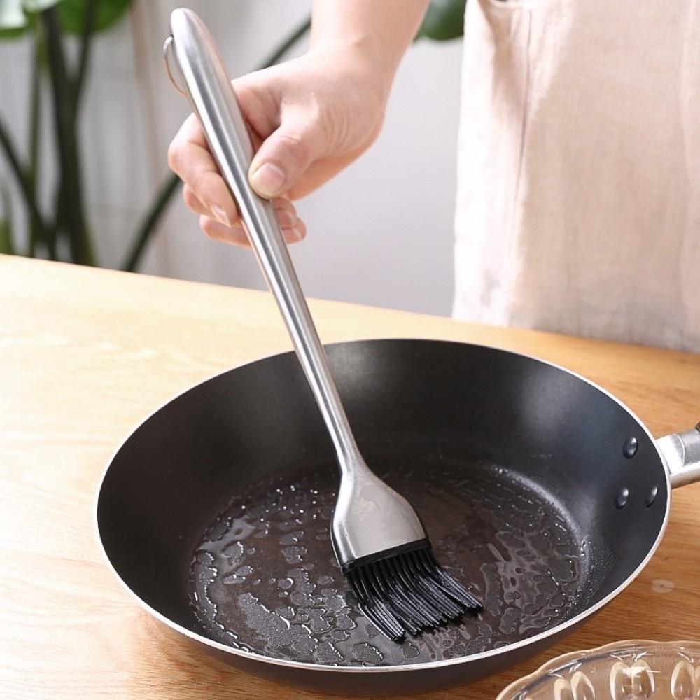 Stainless Steel Pancake Brush Heat Resistant Butter Brush Professional BBQ Brush  Kitchen