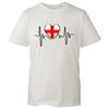 St George Day Heart Beat T-Shirt, Cross Religiuos England Celebration Tee Top