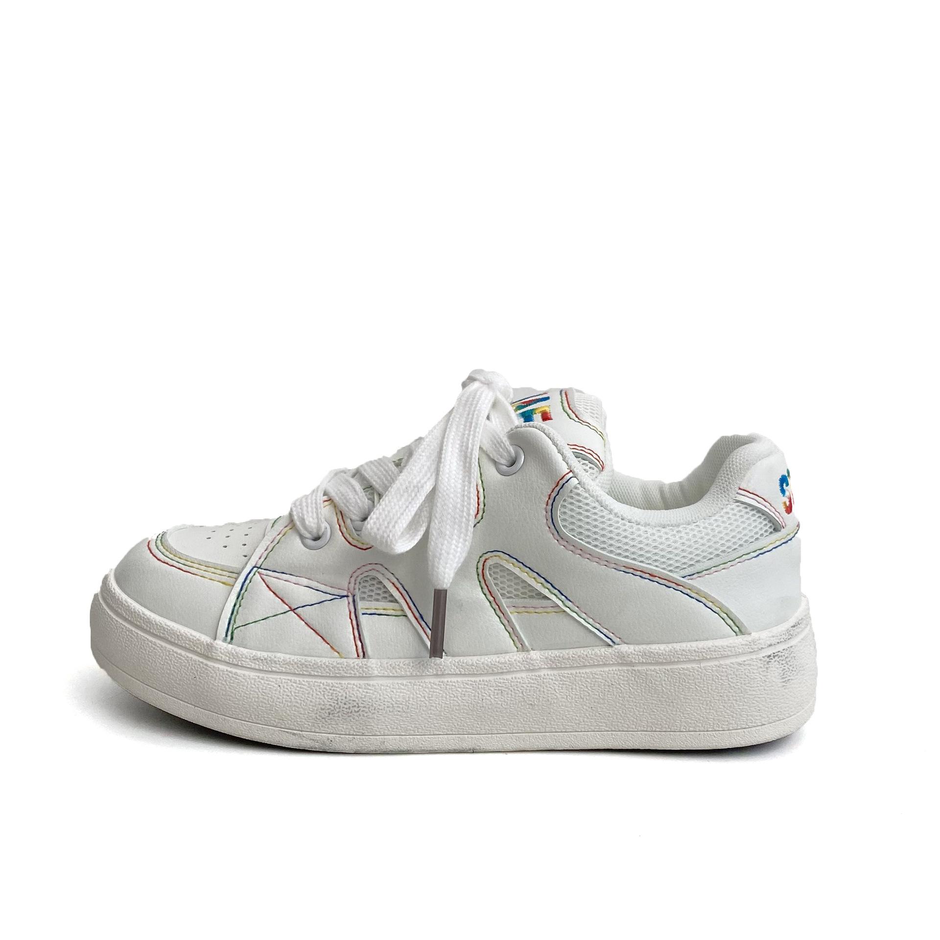 

Корейская версия студенческой повседневной нишевой ретро хлебной обуви женской ins тренд уличная съемка Харадзюку портовый стиль кеды ST006 40 белый