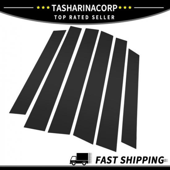 6 Pcs Car Door Pillar Window Trim for Honda CRV 08-11 Black