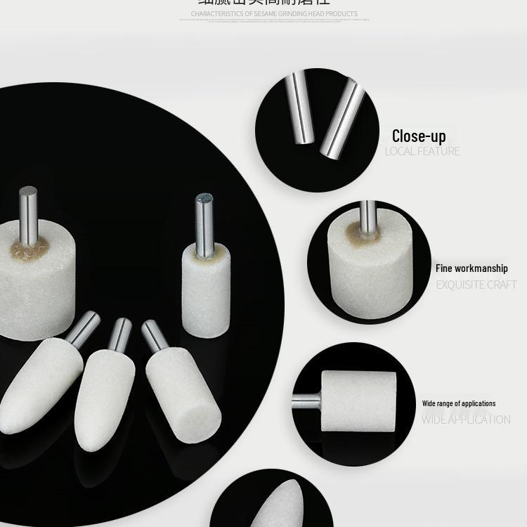 Cylindrical and Conical White Corundum Grinding and Polishing Head for Electric and Wind Power Grinders - Free Shipping